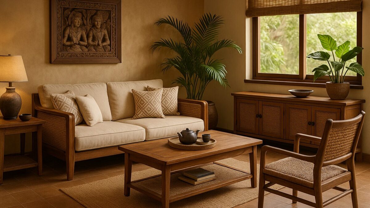 アジアンリゾート(バリ風)-リビング